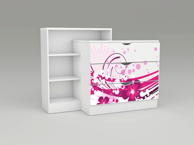 Becks komoda XXL DUO Flower Pink